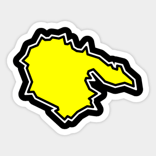 Hornby Island In A Bright Shade Of Yellow - Solid And Simple - Hornby Island Sticker